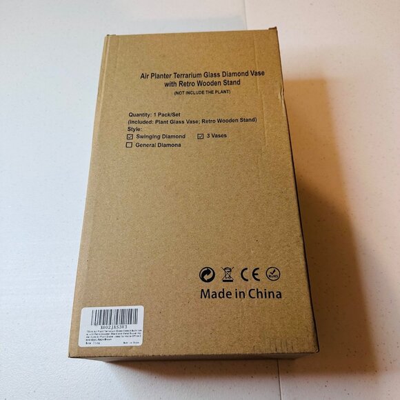 Air Plant Terrarium With 3 Glass Vases and Stand Air Plant Hydroponics Set - Picture 7 of 7